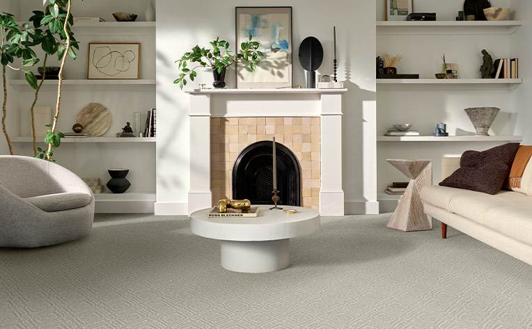 beige carpet in living room